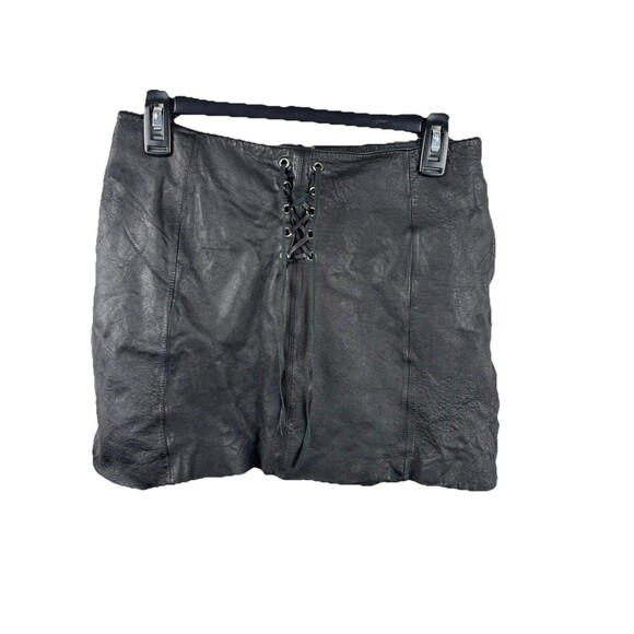 Maxima Dresses & Skirts - Vintage Wilsons Leather Maxima Draw String & Zipper Mini Skirt | Size 10 | Edgy